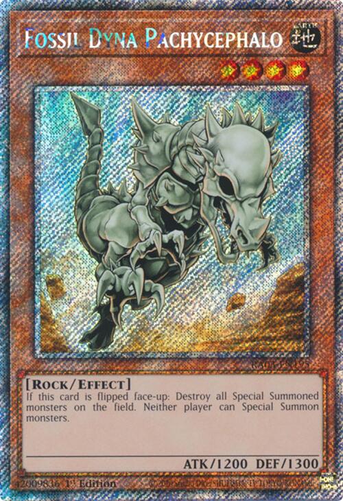 Fossil Dyna Pachycephalo (Platinum Secret Rare) [RA03-EN195] Platinum Secret Rare | Rock City Comics