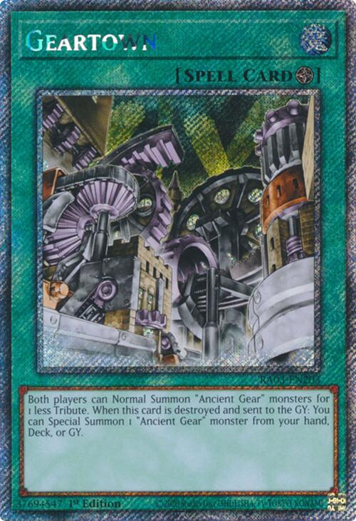 Geartown (Platinum Secret Rare) [RA03-EN203] Platinum Secret Rare | Rock City Comics