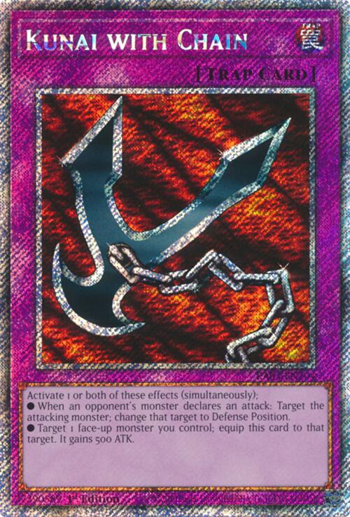 Kunai with Chain (Platinum Secret Rare) [RA03-EN204] Platinum Secret Rare | Rock City Comics