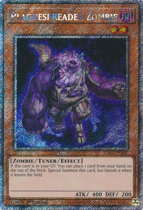 Plaguespreader Zombie (Platinum Secret Rare) [RA03-EN207] Platinum Secret Rare | Rock City Comics