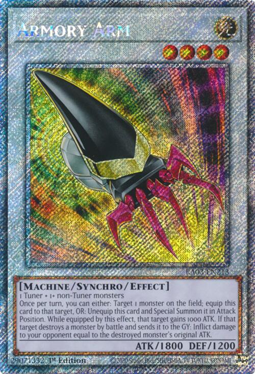 Armory Arm (Platinum Secret Rare) [RA03-EN213] Platinum Secret Rare | Rock City Comics