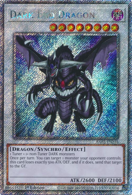 Dark End Dragon (Platinum Secret Rare) [RA03-EN216] Platinum Secret Rare | Rock City Comics