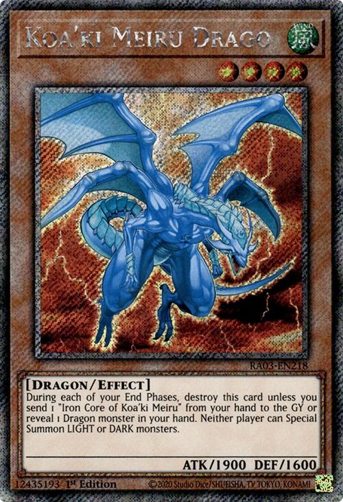 Koa'ki Meiru Drago (Platinum Secret Rare) [RA03-EN218] Platinum Secret Rare | Rock City Comics