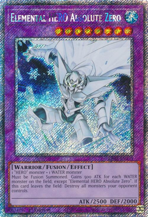 Elemental HERO Absolute Zero (Platinum Secret Rare) [RA03-EN231] Platinum Secret Rare | Rock City Comics