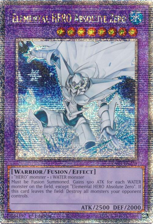 Elemental HERO Absolute Zero (Quarter Century Secret Rare) [RA03-EN231] Quarter Century Secret Rare | Rock City Comics