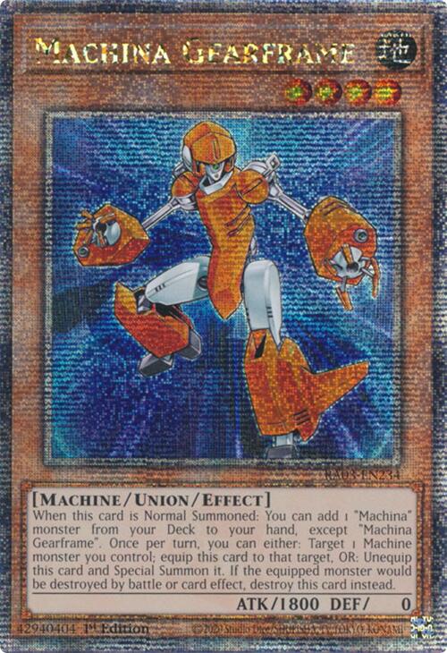 Machina Gearframe (Quarter Century Secret Rare) [RA03-EN234] Quarter Century Secret Rare | Rock City Comics