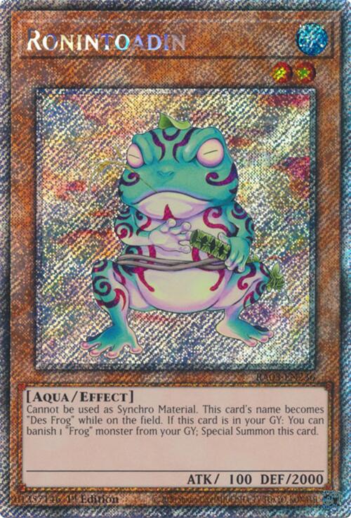 Ronintoadin (Platinum Secret Rare) [RA03-EN236] Platinum Secret Rare | Rock City Comics