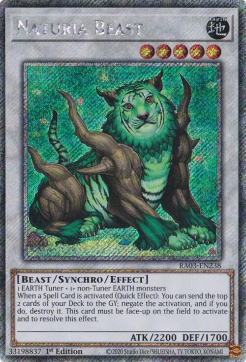 Naturia Beast (Platinum Secret Rare) [RA03-EN238] Platinum Secret Rare | Rock City Comics