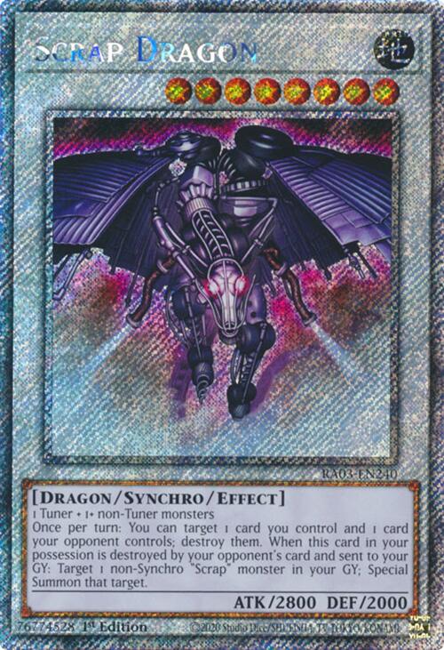 Scrap Dragon (Platinum Secret Rare) [RA03-EN240] Platinum Secret Rare | Rock City Comics