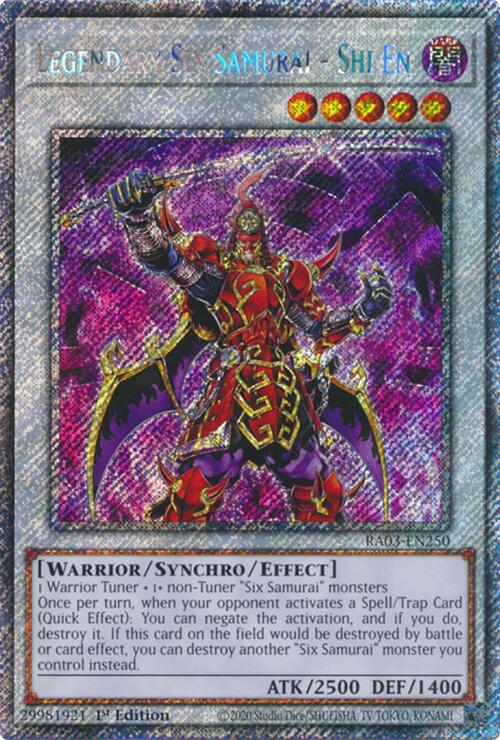 Legendary Six Samurai - Shi En (Platinum Secret Rare) [RA03-EN250] Platinum Secret Rare | Rock City Comics