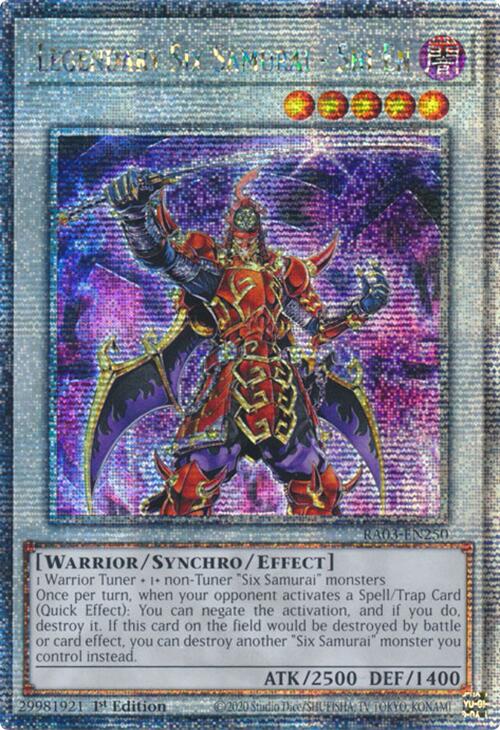 Legendary Six Samurai - Shi En (Quarter Century Secret Rare) [RA03-EN250] Quarter Century Secret Rare | Rock City Comics