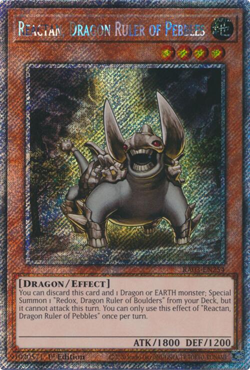 Reactan, Dragon Ruler of Pebbles (Platinum Secret Rare) [RA03-EN254] Platinum Secret Rare | Rock City Comics