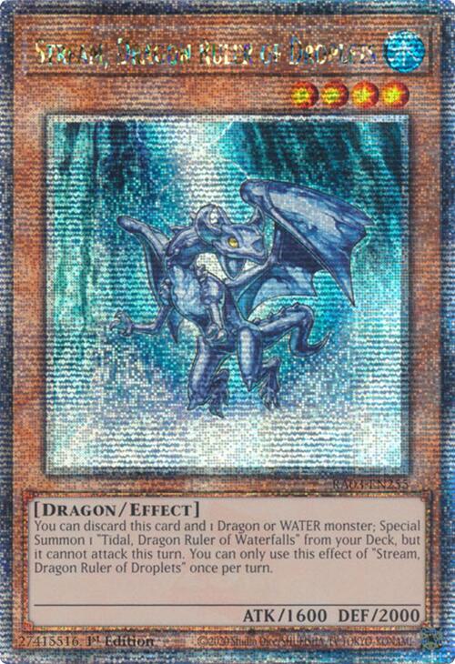 Stream, Dragon Ruler of Droplets (Quarter Century Secret Rare) [RA03-EN255] Quarter Century Secret Rare | Rock City Comics