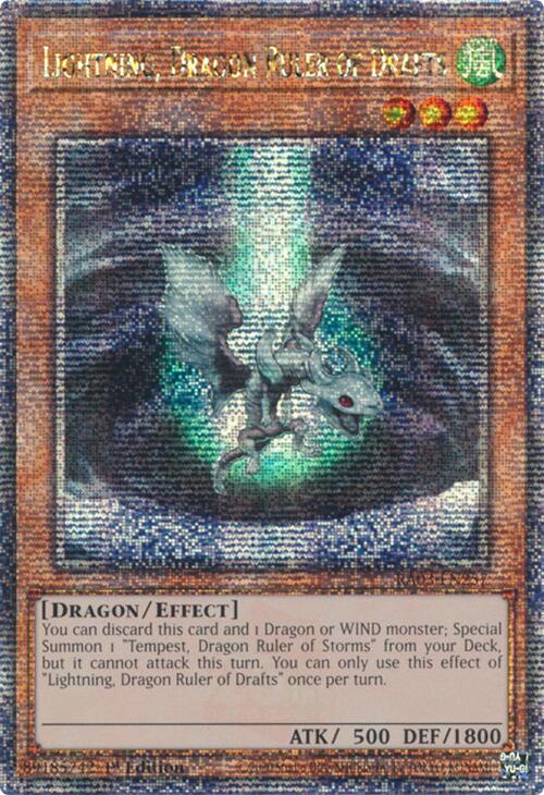 Lightning, Dragon Ruler of Drafts (Quarter Century Secret Rare) [RA03-EN257] Quarter Century Secret Rare | Rock City Comics
