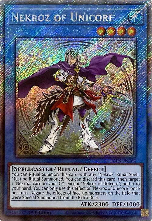 Nekroz of Unicore (Platinum Secret Rare) [RA03-EN262] Platinum Secret Rare | Rock City Comics