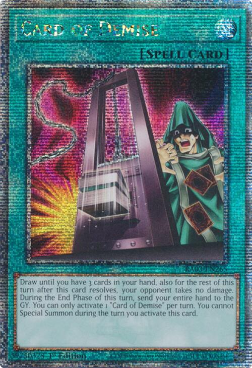 Card of Demise (Quarter Century Secret Rare) [RA03-EN265] Quarter Century Secret Rare | Rock City Comics