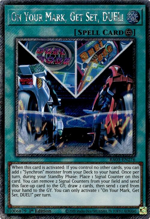 On Your Mark, Get Set, DUEL! (Platinum Secret Rare) [RA03-EN276] Platinum Secret Rare | Rock City Comics