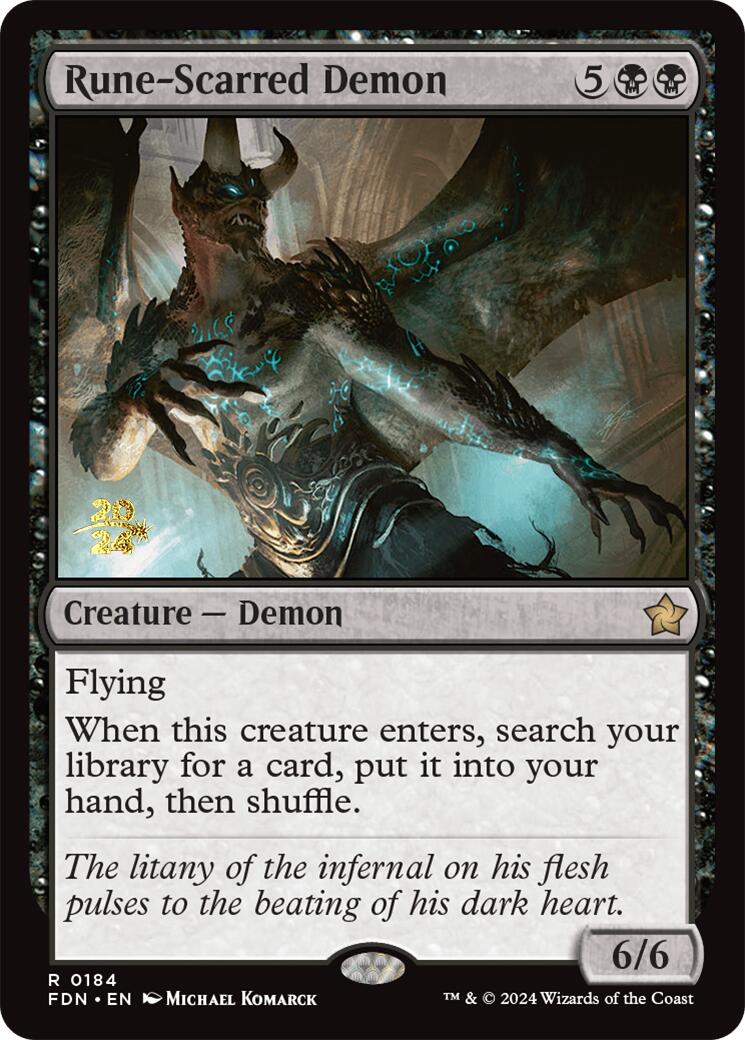 Rune-Scarred Demon [Foundations Prerelease Promos] | Rock City Comics