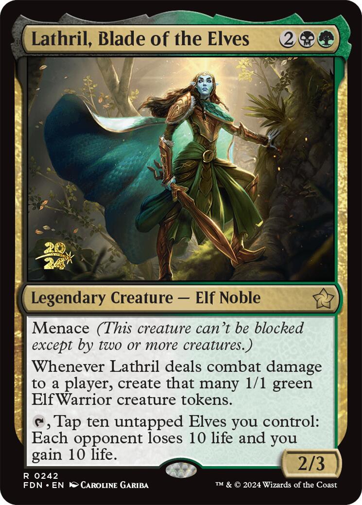 Lathril, Blade of the Elves [Foundations Prerelease Promos] | Rock City Comics