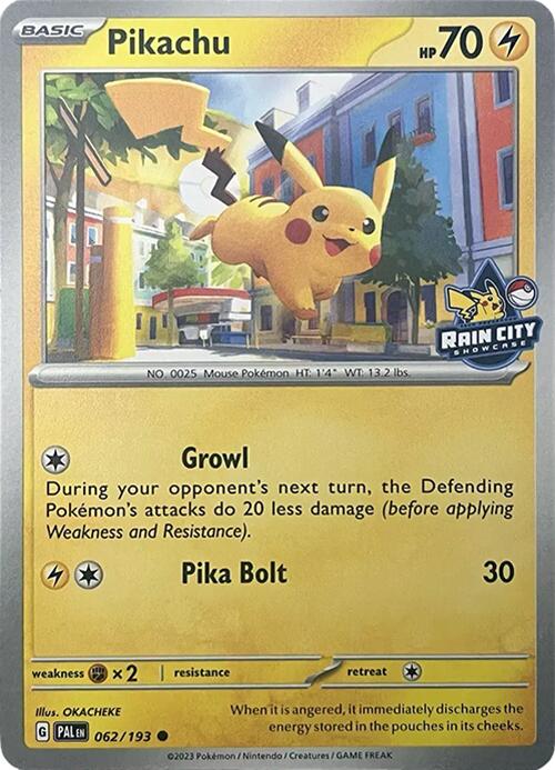 Pikachu (062/193) (Rain City Showcase) [Miscellaneous Cards] | Rock City Comics