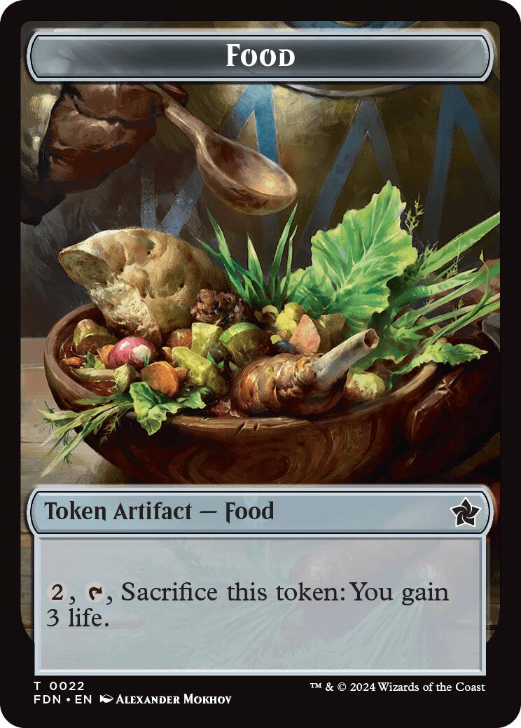 Food // Treasure Double-Sided Token [Foundations Tokens] | Rock City Comics