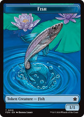 Faerie // Fish Doubled-Sided Token [Foundations Tokens] | Rock City Comics