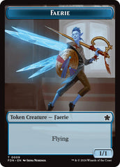 Faerie // Fish Doubled-Sided Token [Foundations Tokens] | Rock City Comics