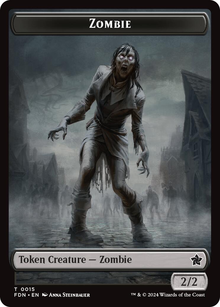 Goblin // Zombie Doubled-Sided Token [Foundations Tokens] | Rock City Comics