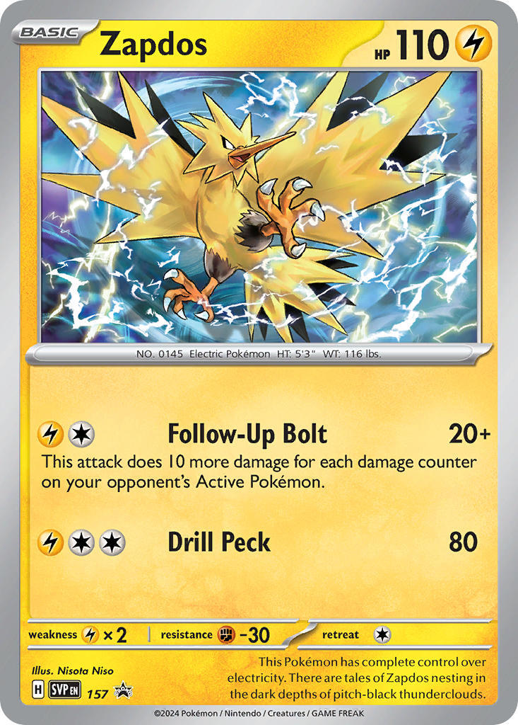 Zapdos (157) [Scarlet & Violet: Black Star Promos] | Rock City Comics