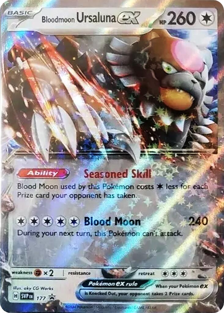 Bloodmoon Ursaluna ex (177) [Scarlet & Violet: Black Star Promos] | Rock City Comics