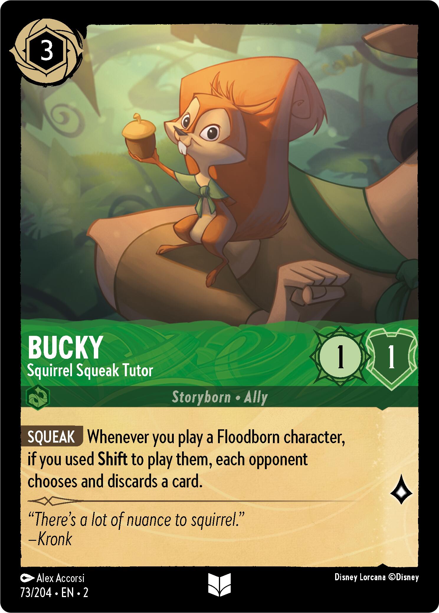 Bucky - Squirrel Squeak Tutor (Errata Version) (73/204) [Rise of the Floodborn] | Rock City Comics
