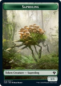 Saproling // Treasure Double-Sided Token [Commander 2020 Tokens] | Rock City Comics