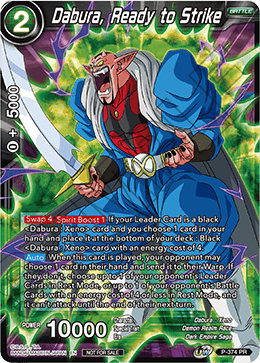 Dabura, Ready to Strike (Unison Warrior Series Boost Tournament Pack Vol. 7) (P-374) [Tournament Promotion Cards] | Rock City Comics