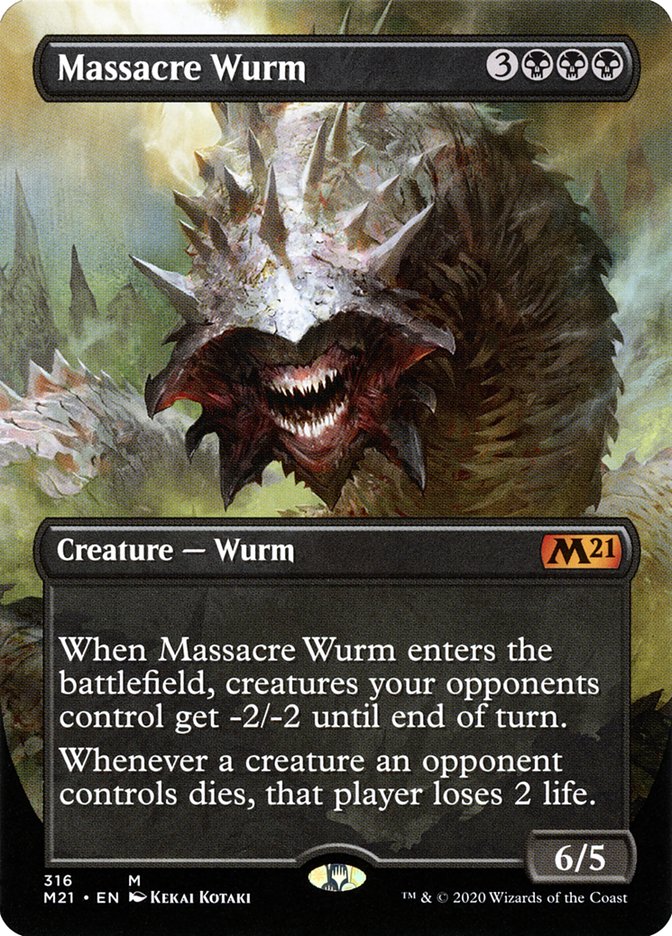 Massacre Wurm (Borderless Alternate Art) [Core Set 2021] | Rock City Comics