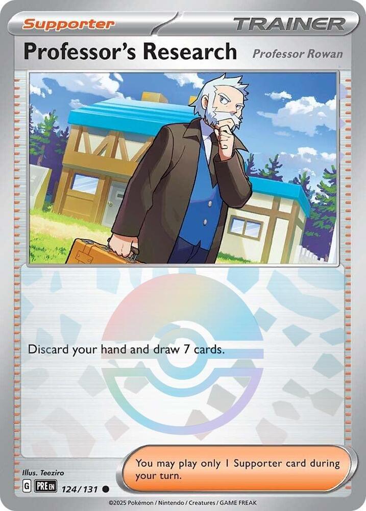 Professor's Research (124/131) [Professor Rowan] (Poke Ball Pattern) [Scarlet & Violet: Prismatic Evolutions] | Rock City Comics