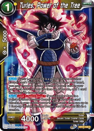 Turles, Power of the Tree (BT15-108) [Saiyan Showdown] | Rock City Comics