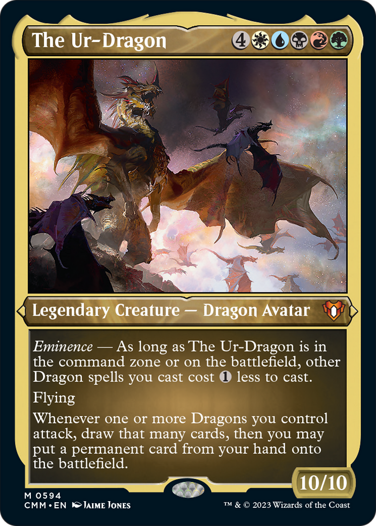 The Ur-Dragon (Foil Etched) [Commander Masters] | Rock City Comics