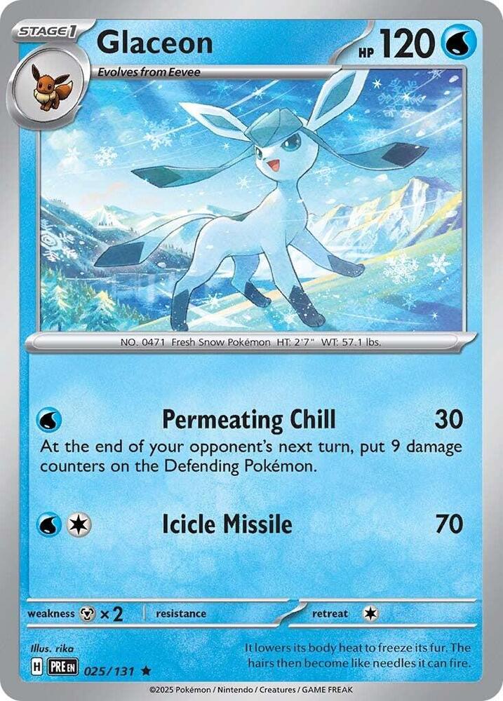 Glaceon (025/131) [Scarlet & Violet: Prismatic Evolutions] | Rock City Comics