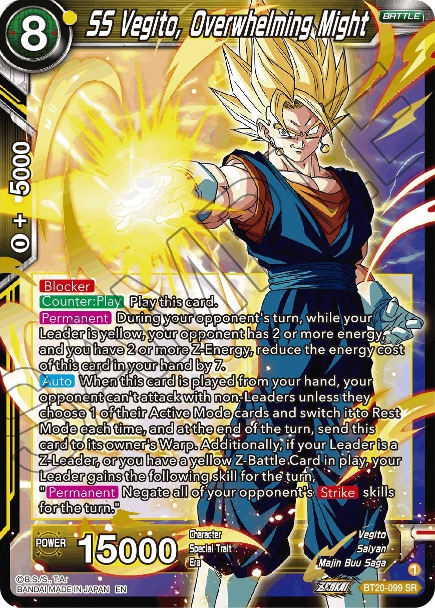 SS Vegito, Overwhelming Might (BT20-099) [Power Absorbed] | Rock City Comics
