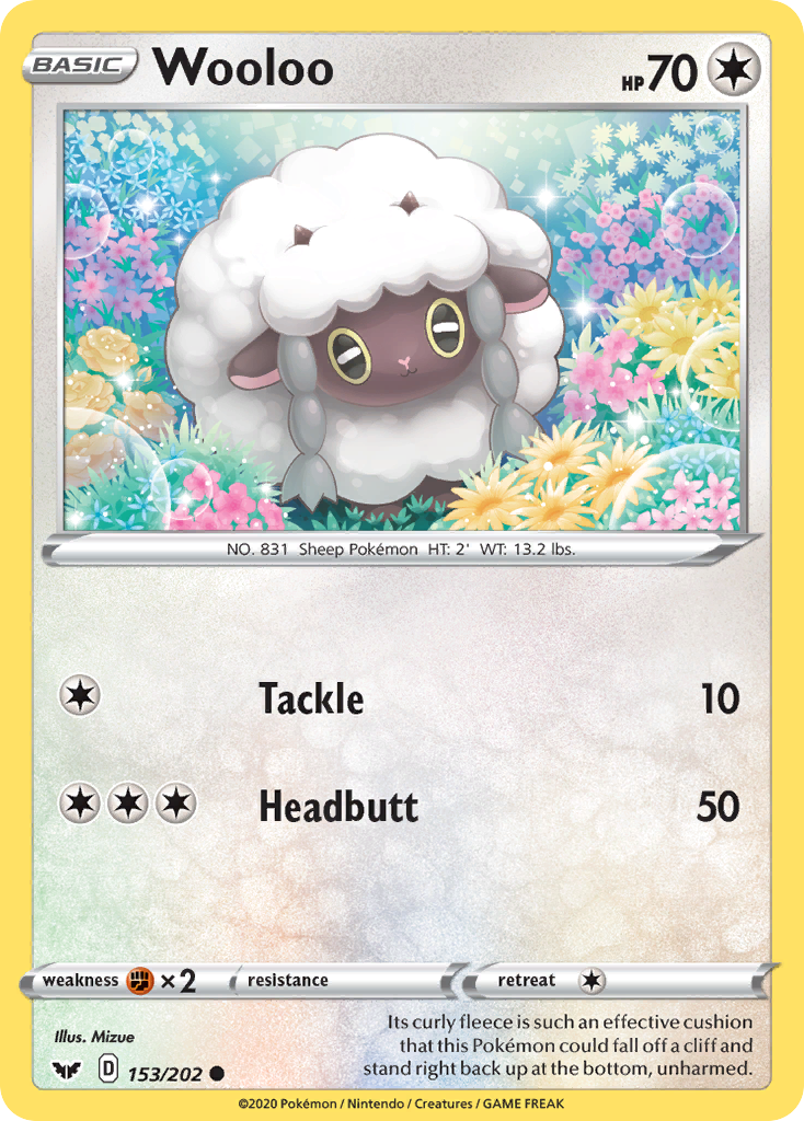 Wooloo (153/202) [Sword & Shield: Base Set] | Rock City Comics