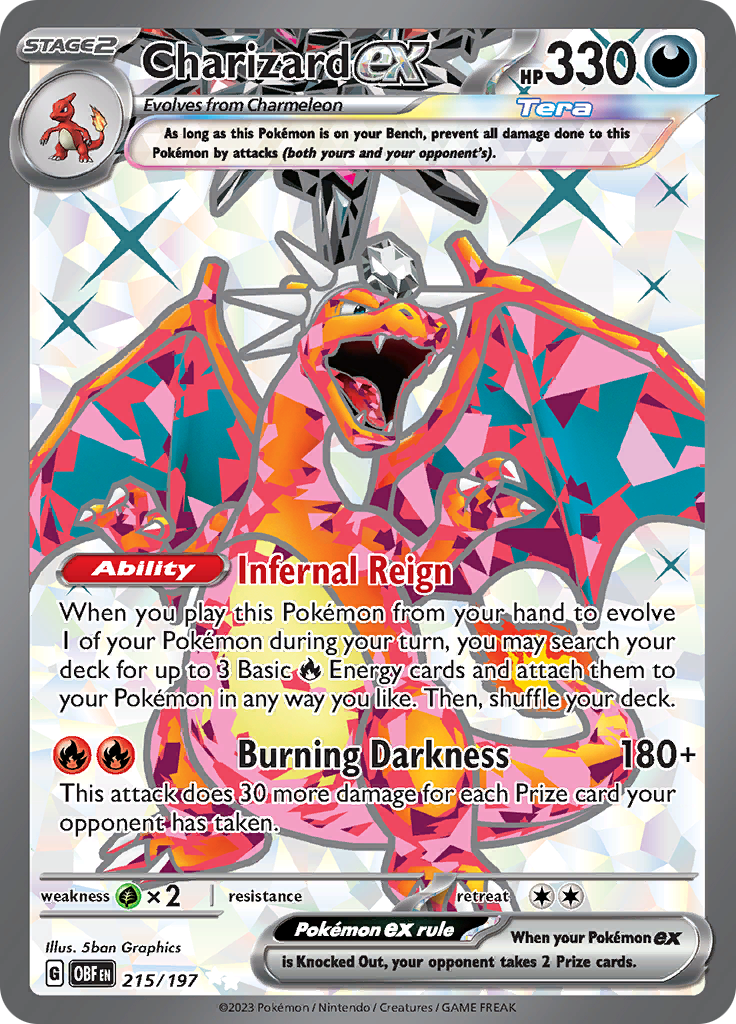 Charizard ex (215/197) [Scarlet & Violet: Obsidian Flames] | Rock City Comics