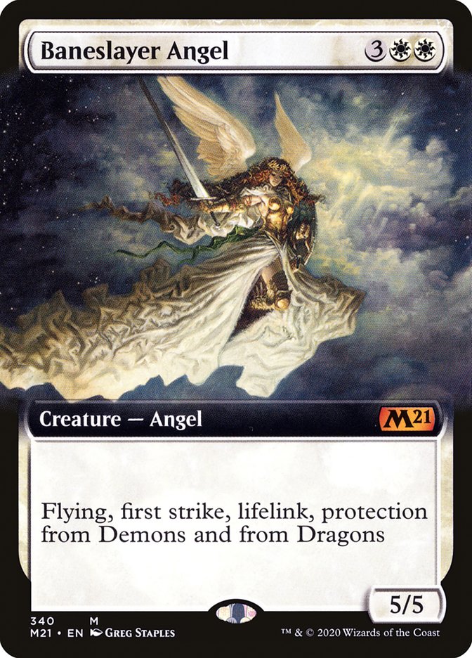Baneslayer Angel (Extended Art) [Core Set 2021] | Rock City Comics