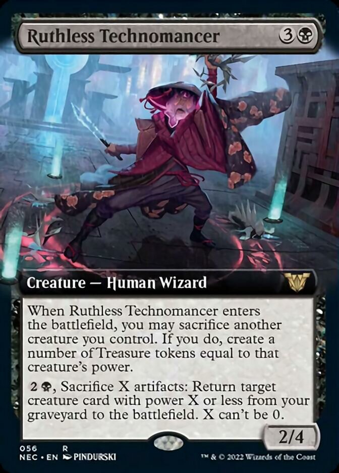Ruthless Technomancer (Extended Art) [Kamigawa: Neon Dynasty Commander] | Rock City Comics