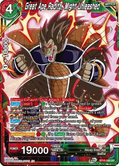 Great Ape Raditz, Might Unleashed (BT15-145) [Saiyan Showdown] | Rock City Comics