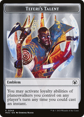 First Mate Ragavan // Teferi's Talent Emblem Double-Sided Token [March of the Machine Commander Tokens] | Rock City Comics