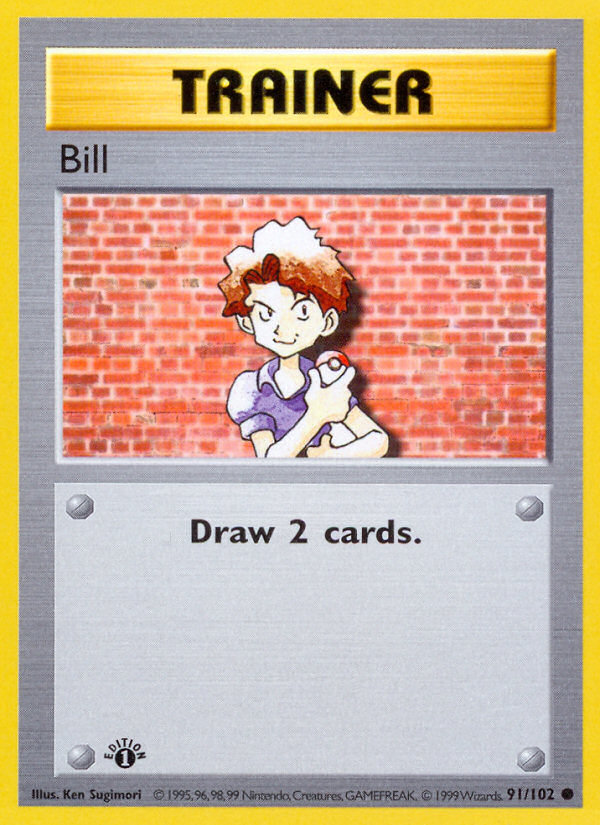 Bill (91/102) (Shadowless) [Base Set 1st Edition] | Rock City Comics