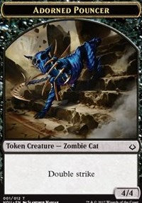 Adorned Pouncer // Warrior Double-Sided Token [Hour of Devastation Tokens] | Rock City Comics