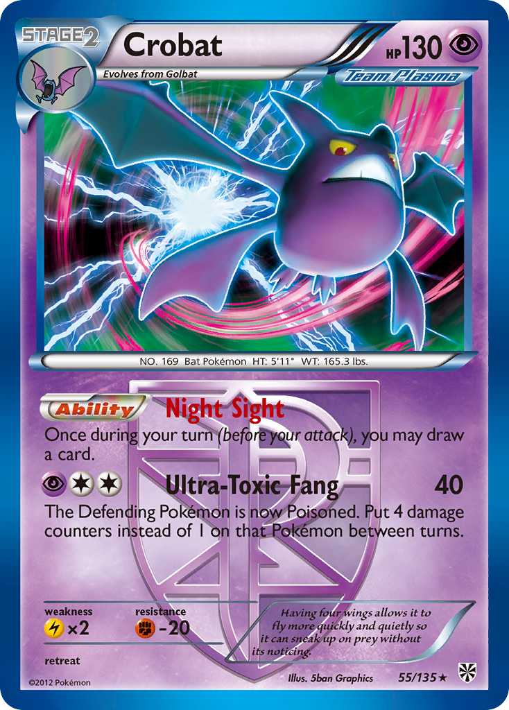 Crobat (55/135) [Black & White: Plasma Storm] | Rock City Comics