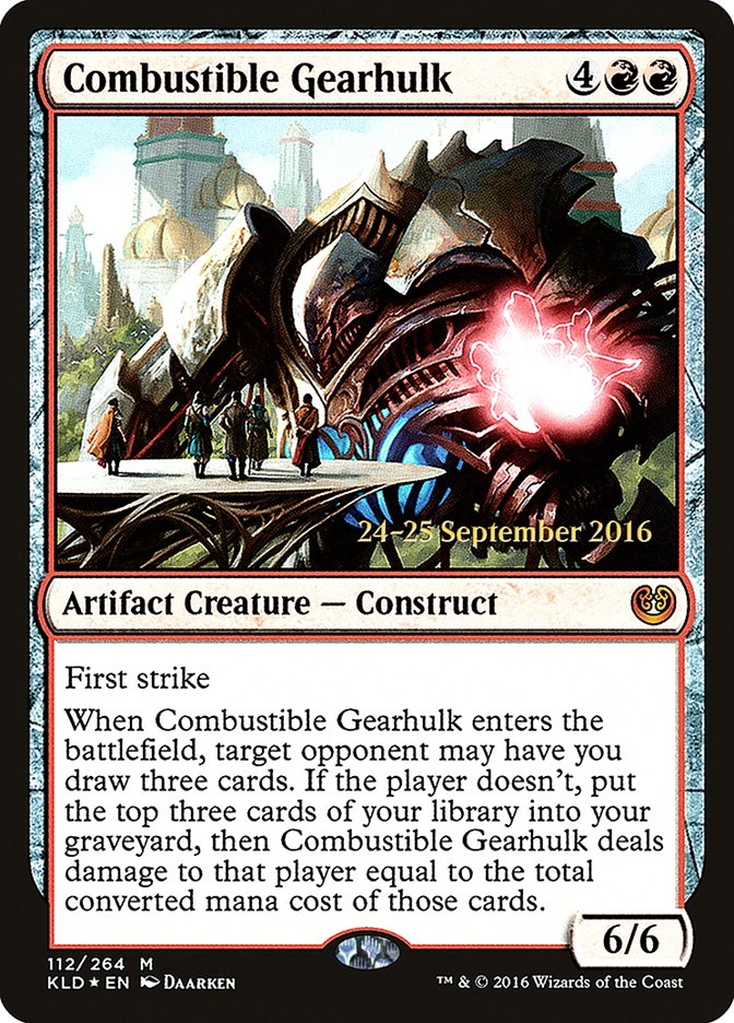 Combustible Gearhulk [Kaladesh Prerelease Promos] | Rock City Comics