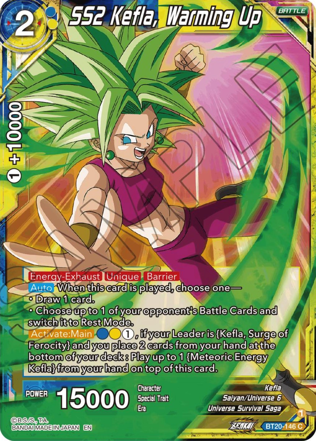 SS2 Kefla, Warming Up (BT20-146) [Power Absorbed] | Rock City Comics